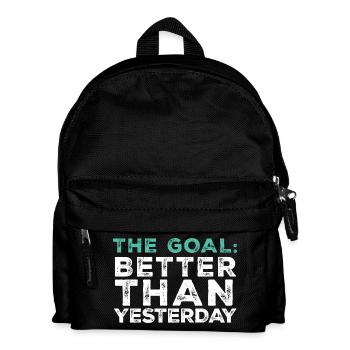 Das Ziel: Besser als gestern – Sportausrüstung - Kinder Rucksack - Schwarz - Vorne