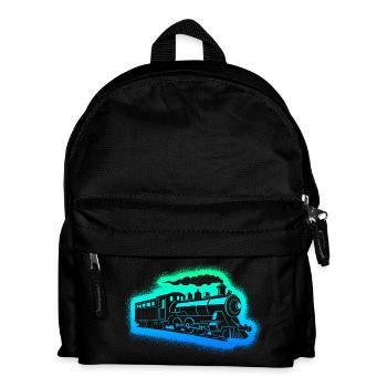 Steam Locomotive Model Railway Boys Men Railway - Kids' Backpack - black - Front