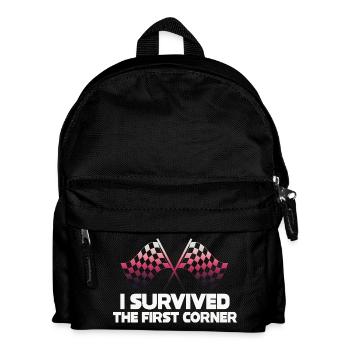 Ich habe die erste Kurve überlebt - Kinder Rucksack - Schwarz - Vorne