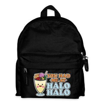 You Had Me At Halo Halo Filipino Dessert Graphic - Kids' Backpack - black - Front