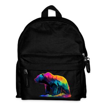 Bear In The Mountains  - Kids' Backpack - black - Front