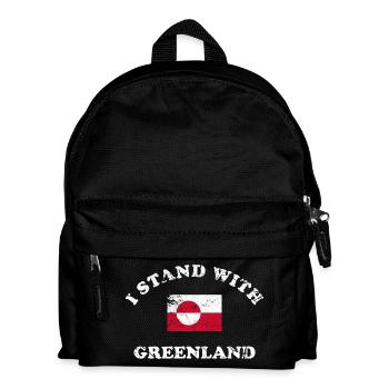 Je soutiens le Groenland - Sac à dos Enfant - noir - Devant