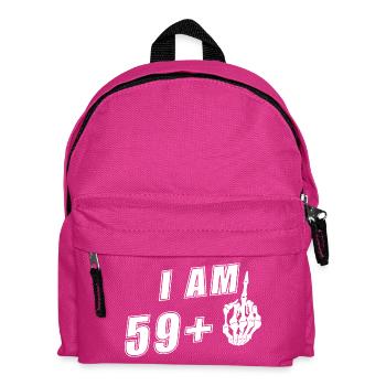 I'm 59 + Middle Finger Funny 60th Birthday - Kids' Backpack - fuchsia - Front