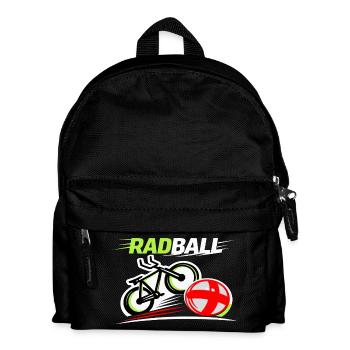 Radball, Cycleball, Hallenradsport - Kinder Rucksack - Schwarz - Vorne