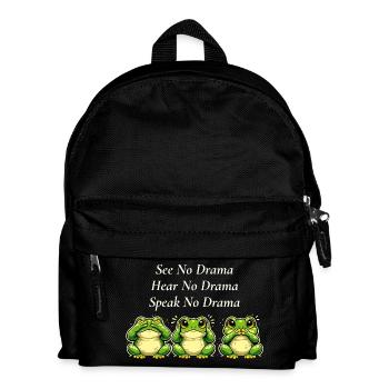 Voir entendre parler sans drame Grenouilles disant - Sac à dos Enfant - noir - Devant