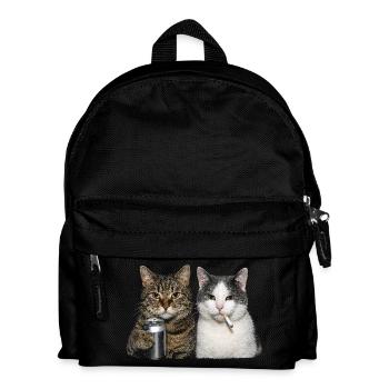Hardtekk Tekke Ostdeutschland Katzen - Kinder Rucksack - Schwarz - Vorne