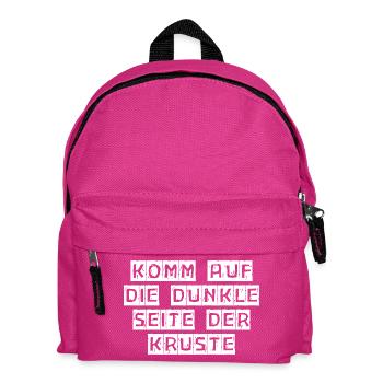 Get to the dark side of the crust - Kids' Backpack - fuchsia - Front