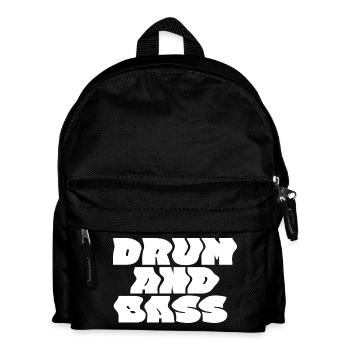 Drum and Bass fettes Logo-Design - Kinder Rucksack - Schwarz - Vorne