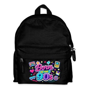 Né dans les années 90, style néon rétro - Sac à dos Enfant - noir - Devant