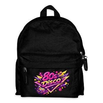 80er Disco Neon Fusion - Kinder Rucksack - Schwarz - Vorne