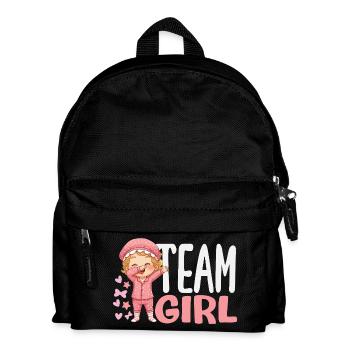 Team Mädchen Dabbing Schlafanzug Reveal - Kinder Rucksack - Schwarz - Vorne