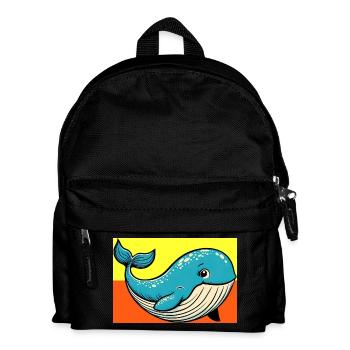 whale - Kids' Backpack - black - Front