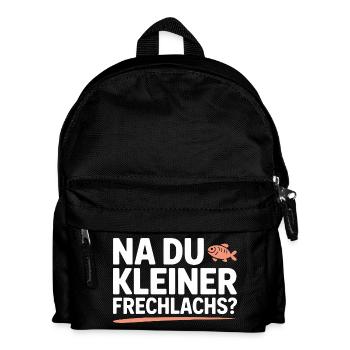 Na Du Kleiner Frechlachs Gamer Lachs Meme Zocker - Kinder Rucksack - Schwarz - Vorne