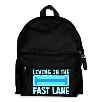 La vie dans la piscine flottante à toute vitesse, drôle de diction - Sac à dos Enfant - noir - Devant