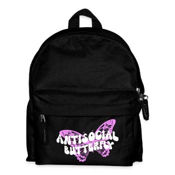 Inspiring butterfly fan graphic - Kids' Backpack - black - Front