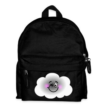 Glückliche Wolke - Kinder Rucksack - Schwarz - Vorne