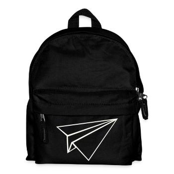 Art en ligne d’avions en papier - Sac à dos Enfant - noir - Devant