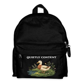 Quiet Duck by Garden Pond Cottagecore Farm - Kids' Backpack - black - Front