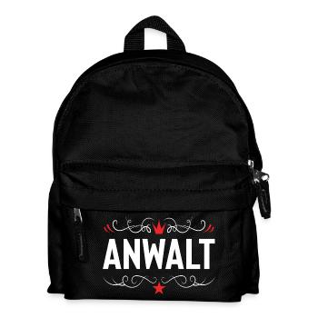 Anwalt Beruf - Kinder Rucksack - Schwarz - Vorne