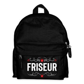 Friseur Beruf - Kinder Rucksack - Schwarz - Vorne
