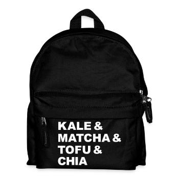 Kale Matcha Tofu Chia Vegan - Kids' Backpack - black - Front