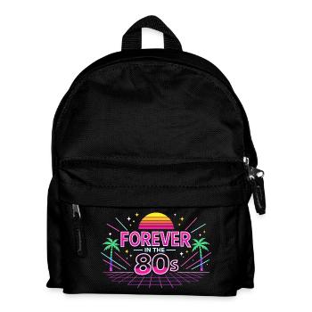 Forever 80s Neon Retro - Kinder Rucksack - Schwarz - Vorne