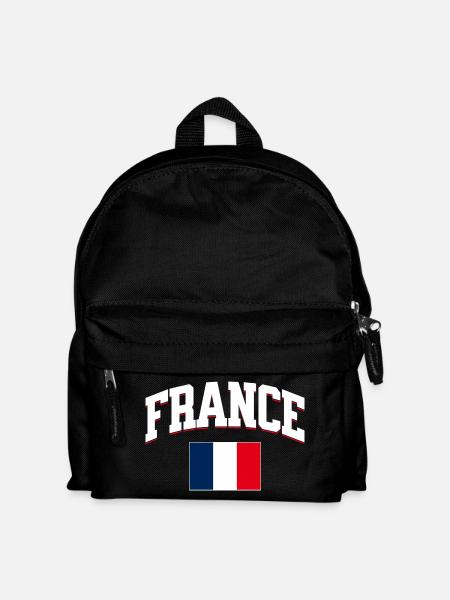France Football Lover Retro Sports Design - Kids' Backpack - black