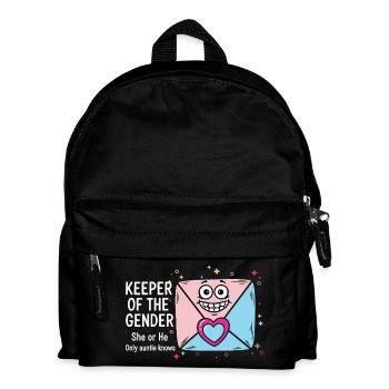 Gender Reveal Baby Shower Keeper Of The Gender - Kids' Backpack - black - Front