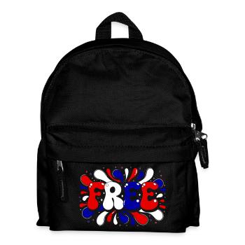 Freedom Splash Trikolor-Typografie - Kinder Rucksack - Schwarz - Vorne
