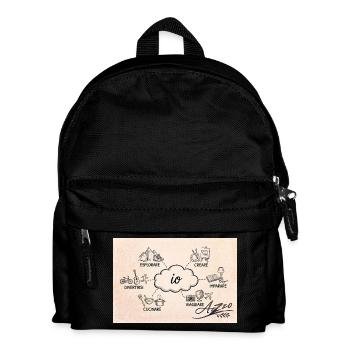 Azzo - Kinder Rucksack - Schwarz - Vorne