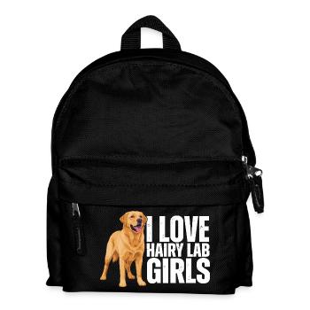I Love Hairy Lab Girls Labrador Retriever - Kids' Backpack - black - Front