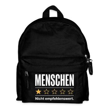 Menschen 1 stern bewertung i schlech nicht  - Kinder Rucksack - Schwarz - Vorne