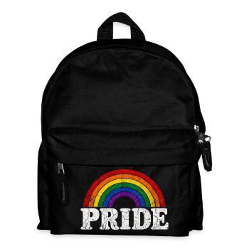 Pride Rainbow for LGBTQ Fans Retro LQBTQ CSD - Kids' Backpack - black - Front