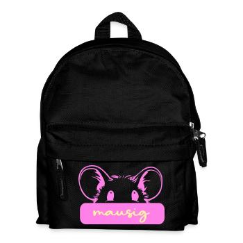 Niedliche Maus - Kinder Rucksack - Schwarz - Vorne