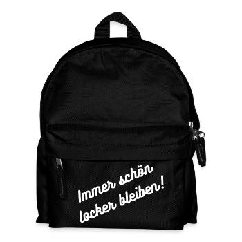 HN Always Laugh Well Stay Sticker Design - Kids' Backpack - black - Front