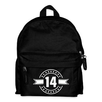 No.14 Badge Anniversary Design - Kids' Backpack - black - Front