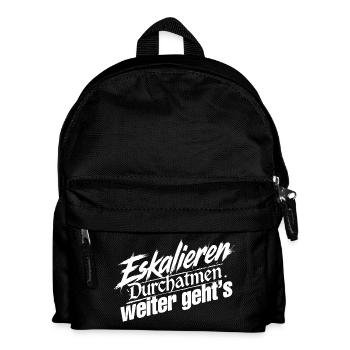 Ruhe Bewahren - Kinder Rucksack - Schwarz - Vorne