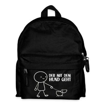 Gassi Outfit Hundehalter Geschenk Süßes Gassi - Kinder Rucksack - Schwarz - Vorne