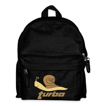 Turbo Schnecke - Kinder Rucksack - Schwarz - Vorne