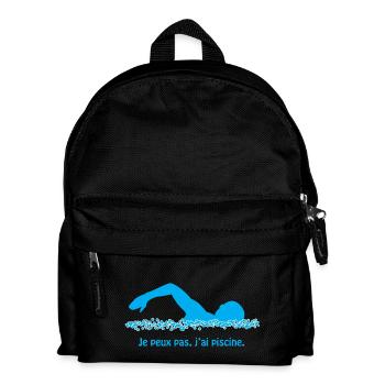 Je peux pas, j'ai piscine - Sac à dos Enfant - noir - Devant