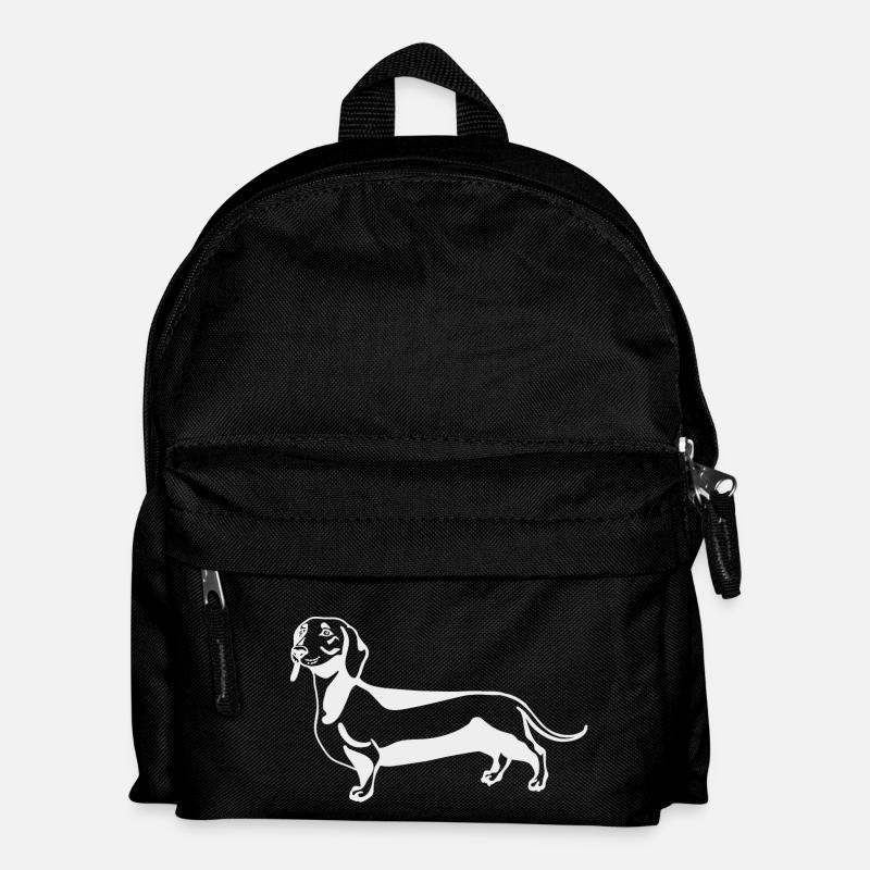 Dackel - Kinder Rucksack - Schwarz