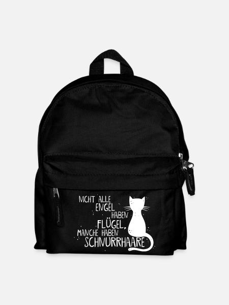KATZE = ENGEL - Kinder Rucksack - Schwarz