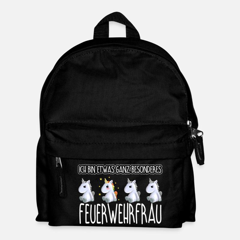 FEUERWEHRFRAU - Toll - Kinder Rucksack - Schwarz