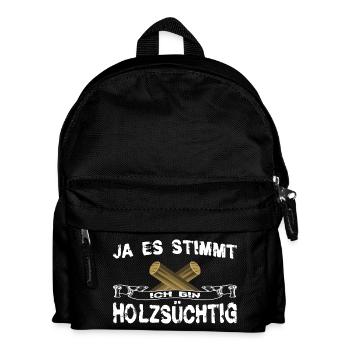 Holz - Holzsüchtig - Kinder Rucksack - Schwarz - Vorne