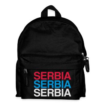 SERBIA Serbia Team Flag - Kids' Backpack - black - Front