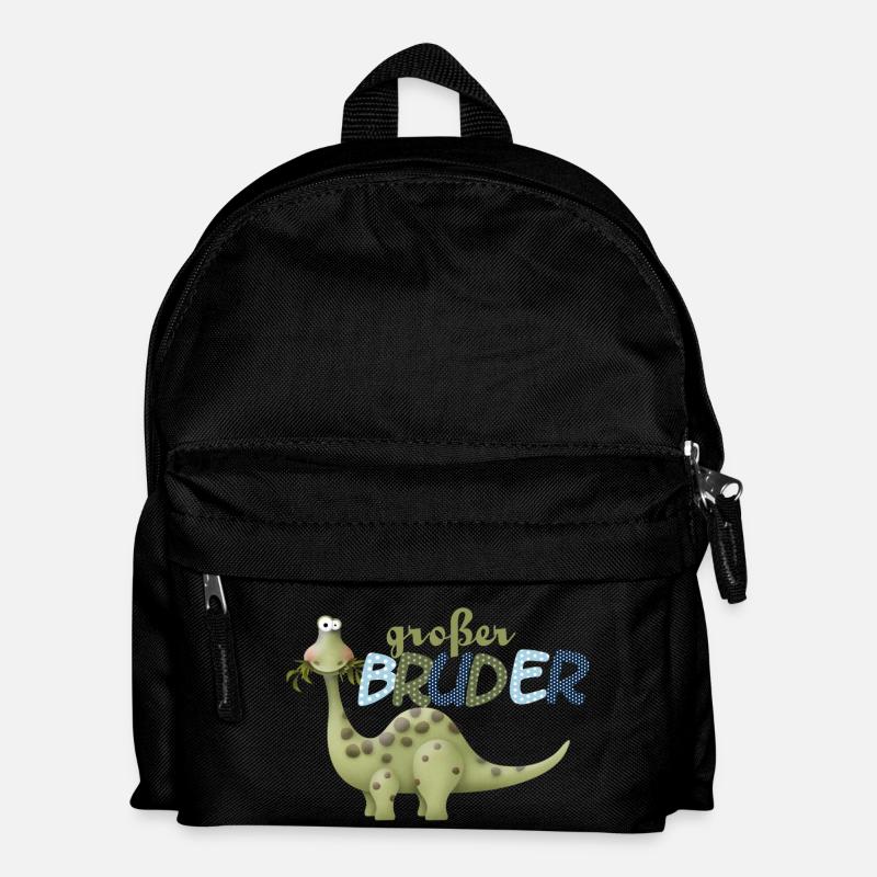 großer Bruder Dinosaurier - Kinder Rucksack - Schwarz