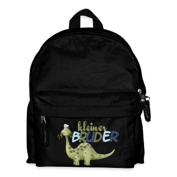 kleiner Bruder Dinosaurier - Kinder Rucksack - Schwarz - Vorne