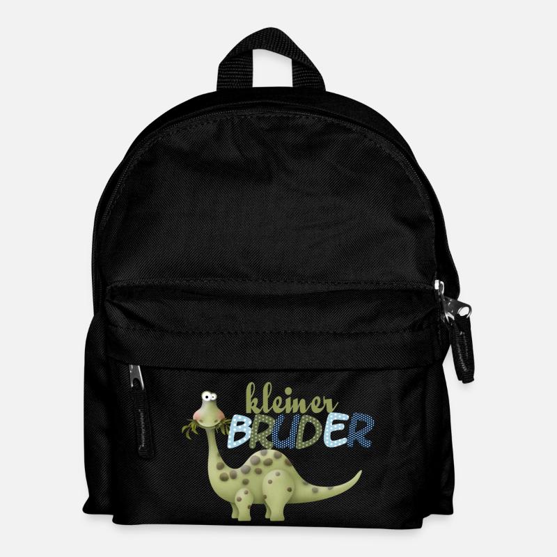 kleiner Bruder Dinosaurier - Kinder Rucksack - Schwarz
