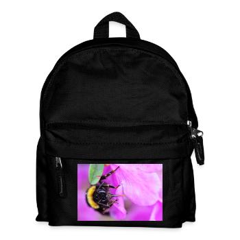 Bee on the violet - Kids' Backpack - black - Front