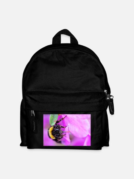 Bee on the violet - Kids' Backpack - black